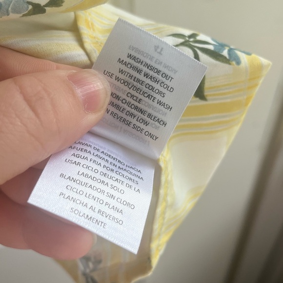 Milla & Emma Little Girls Yellow Floral Button Down Fit and Flare Dress Size 4T - Picture 6 of 7